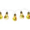 13.78FT Christmas Snow Globe String Light Battery Powered 10 LED Bulbs Indoor Christmas Lights with Pine Needles Snowflakes Berries