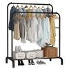 Sturdy metal twin rod drying racks, portable drying racks with shelves and hooks, heavy-duty drying racks for hanging clothes