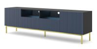 Ravenna B RTV 2D2S 79 in / 200 cm Black / Navy blue / legs Gold