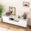 High Gloss Panel Modern TV Console, TV Stand, Entertainment Center with Storage Shelves,TV Cabinet for Living Room, Bedroom
