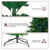 7.5ft Pre-Lit Spruce Artificial Holiday Christmas Tree for Home, Office, Party Decoration, Equipped with LED Lights, Easy Assembly, Fireproof PE+ PVC