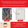 German Shepherd Christmas Reindeer Porcelain Ornament Christmas Tree Hanging Decorations for Home Christmas Holiday, Rectangle, Gift, Multicolor