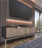 Toledo - TV Stand 4D black / flagstaff oak