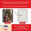 French Bulldog and Santa Claus Porcelain Ornament Christmas Tree Hanging Decorations for Home Christmas Holiday, Rectangle, Gift, Multicolor