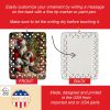 Norwegian Elkhound and Santa Claus Porcelain Ornament Christmas Tree Hanging Decorations for Home Christmas Holiday, Rectangle, Gift, Multicolor