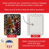 German Wirehaired Pointer and Santa Claus Porcelain Ornament Christmas Tree Hanging Decorations for Home Christmas Holiday, Rectangle, Gift