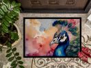Peacock Doormat Front Door Mat Indoor Outdoor Rugs for Entryway, Non Slip Washable Low Pile, 24H X 36W