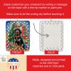 Black and Tan Coonhound Christmas Reindeer Porcelain Ornament Christmas Tree Hanging Decorations for Home Christmas Holiday, Rectangle, Gift