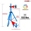 5 Core Speaker Stand Tripod Pair Floor Adjustable Up to 48 Inch DJ Studio Monitor Stands Short Pole Mount - SS HD 2PK SKY BLU 4FT BAG