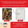 Bloodhound and Santa Claus Porcelain Ornament Christmas Tree Hanging Decorations for Home Christmas Holiday, Rectangle, Gift, Multicolor