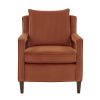 Alina Burnt Orange Velvet Accent Arm Chair