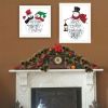 Trendy Decor 4U 2- Piece Vignette Good Friends Snowman White Framed Wall Art for Living Room, Bedroom Wall Art Print for Home Decor by Deb Strain