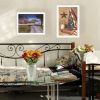 Trendy Decor 4U 2- Piece Vignette Star Spangled Night, God & Country White Framed Wall Art for Living Room