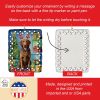 Chesapeake Bay Retriever Christmas Reindeer Porcelain Ornament Christmas Tree Hanging Decorations for Home Christmas Holiday, Rectangle, Gift