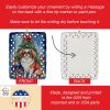 Japanese Chin Christmas Reindeer Porcelain Ornament Christmas Tree Hanging Decorations for Home Christmas Holiday, Rectangle, Gift, Multicolor