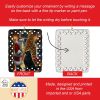 Belgian Sheepdog and Santa Claus Porcelain Ornament Christmas Tree Hanging Decorations for Home Christmas Holiday, Rectangle, Gift, Multicolor