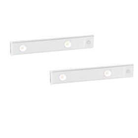 2Pack Rechargeable Cabinet Light Motion Sensor Light Cordless LED Closet Lamp 3 Colors Dimmable Light for Kitchen Cabinet (Option: 20CM Silver)
