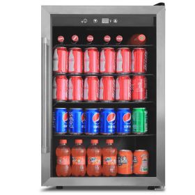 Beverage and Wine Cooler Compressor Refrigerator 4.4CU.FT (Option: as picture)
